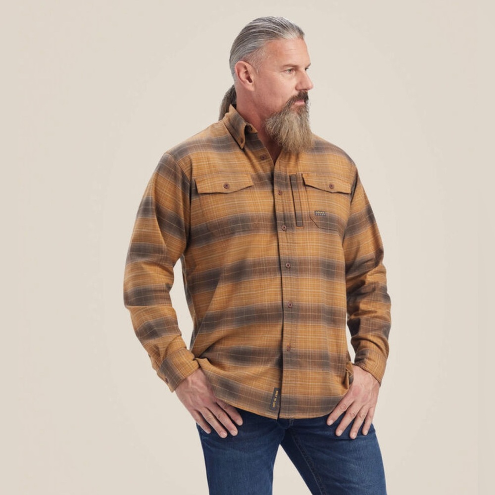 ARIAT Rebar Flannel DuraStretch Work Shirt - Picture 1 of 9